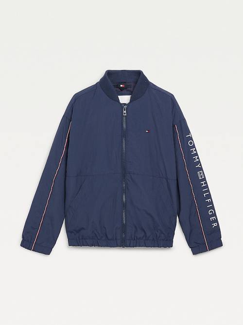 Tommy Hilfiger Essential Logo Recycled Track Jassen Meisjes Blauw | TH849RML