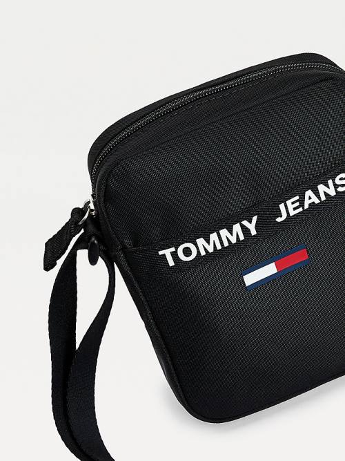 Tommy Hilfiger Essential Logo Reporter Tassen Heren Zwart | TH471YKZ