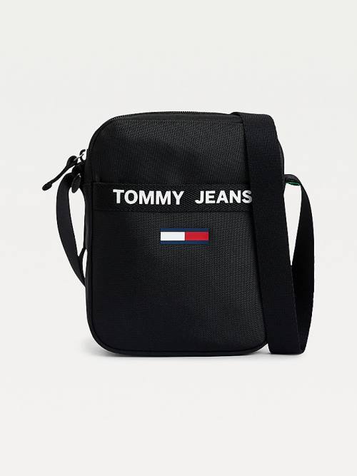 Tommy Hilfiger Essential Logo Reporter Tassen Heren Zwart | TH471YKZ