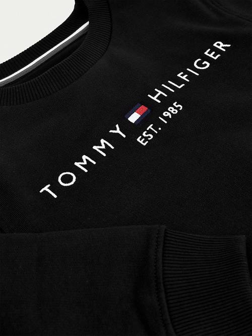 Tommy Hilfiger Essential Logo Sweatshirts Meisjes Zwart | TH375AXM