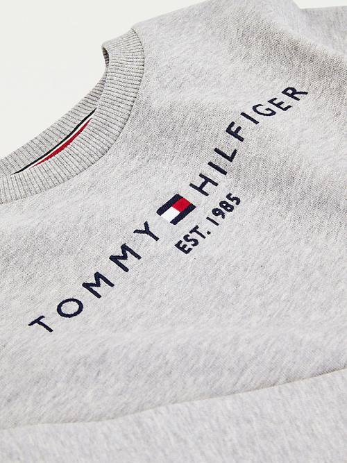 Tommy Hilfiger Essential Logo Sweatshirts Jongens Grijs | TH519KJR