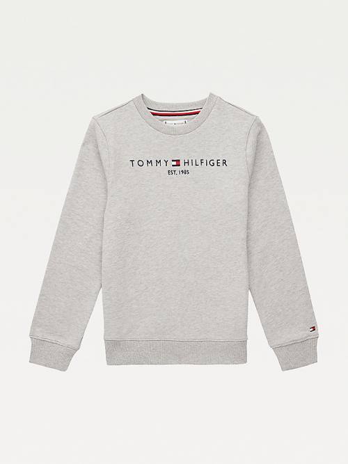 Tommy Hilfiger Essential Logo Sweatshirts Jongens Grijs | TH519KJR