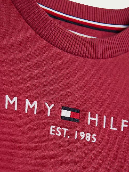 Tommy Hilfiger Essential Logo Sweatshirts Meisjes Rood | TH671HNV