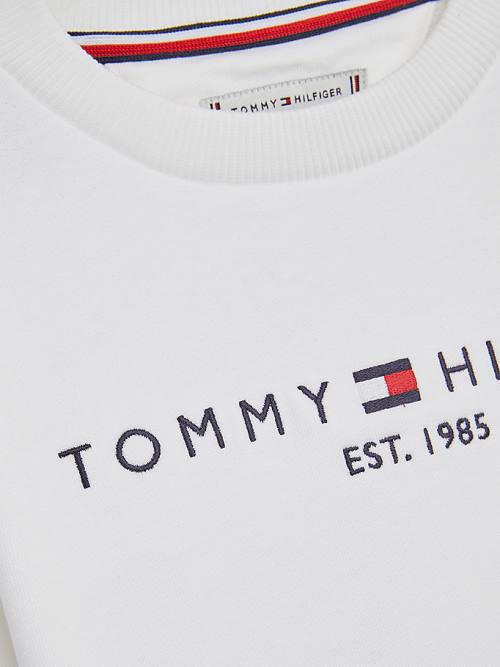 Tommy Hilfiger Essential Logo Sweatshirts Jongens Wit | TH736ONB