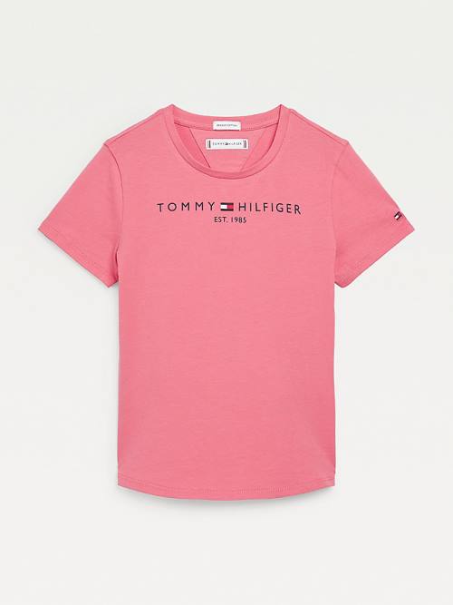 Tommy Hilfiger Essential Logo T-shirts Meisjes Rood | TH283SDA