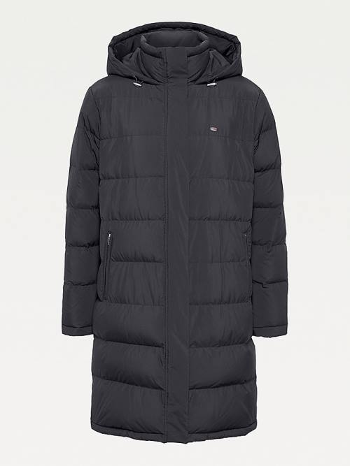 Tommy Hilfiger Essential Long Puffer Coat Jassen Dames Zwart | TH746ZHT