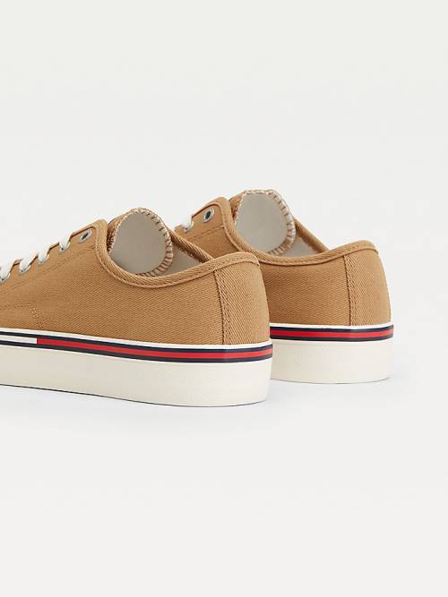 Tommy Hilfiger Essential Low-Cut Sneakers Heren Khaki | TH924SBM