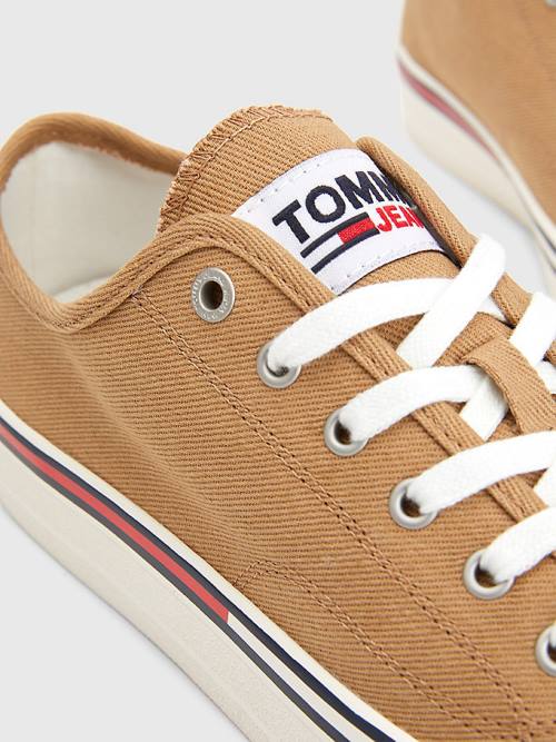 Tommy Hilfiger Essential Low-Cut Sneakers Heren Khaki | TH924SBM