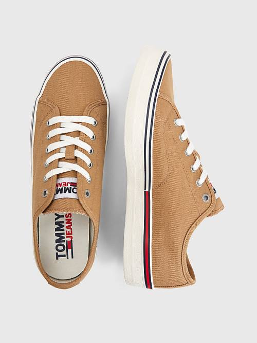 Tommy Hilfiger Essential Low-Cut Sneakers Heren Khaki | TH924SBM