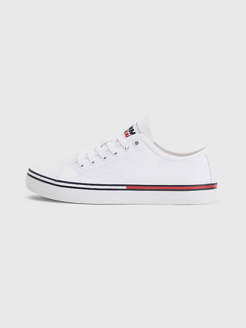 Tommy Hilfiger Essential Low-Top Canvas Sneakers Dames Wit | TH634VQN