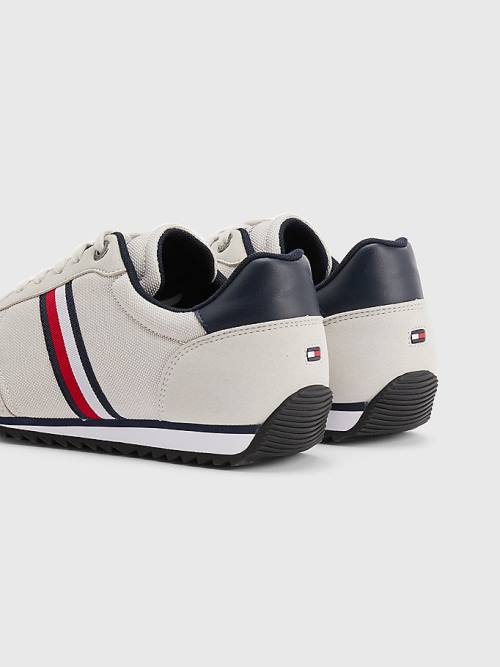 Tommy Hilfiger Essential Mesh Signature Tape Sneakers Heren Grijs | TH127BAP