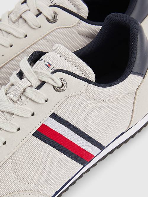 Tommy Hilfiger Essential Mesh Signature Tape Sneakers Heren Grijs | TH127BAP