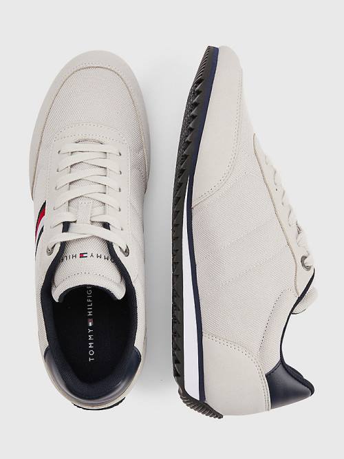 Tommy Hilfiger Essential Mesh Signature Tape Sneakers Heren Grijs | TH127BAP