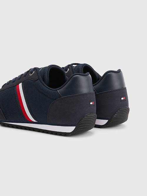 Tommy Hilfiger Essential Mesh Signature Tape Sneakers Heren Blauw | TH516CVO