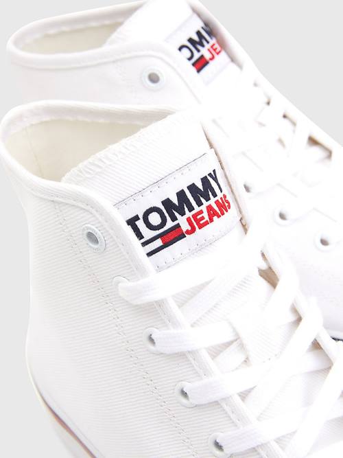 Tommy Hilfiger Essential Mid-Top Sneakers Heren Wit | TH124RZN