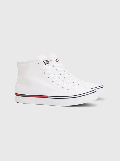 Tommy Hilfiger Essential Mid-Top Sneakers Heren Wit | TH124RZN