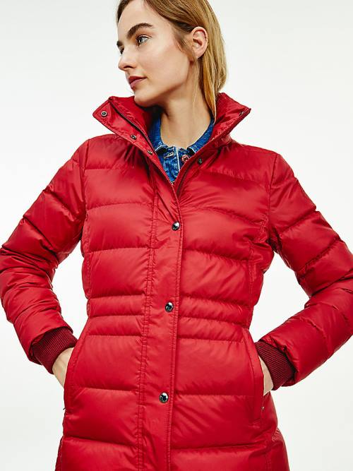 Tommy Hilfiger Essential Monogram Down-Filled Jassen Dames Rood | TH605CRA