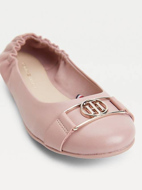 Tommy Hilfiger Essential Monogram Leren Ballerina Schoenen Dames Roze | TH357DJA