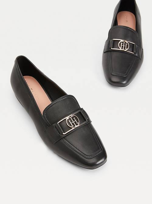 Tommy Hilfiger Essential Monogram Loafers Dames Zwart | TH501YUM