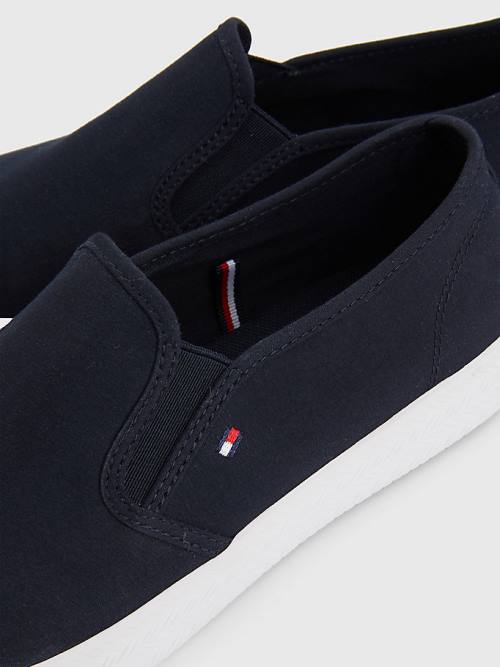 Tommy Hilfiger Essential Nautical Slip-On Sneakers Dames Blauw | TH042QHL