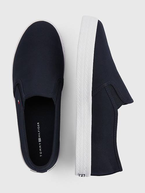 Tommy Hilfiger Essential Nautical Slip-On Sneakers Dames Blauw | TH042QHL