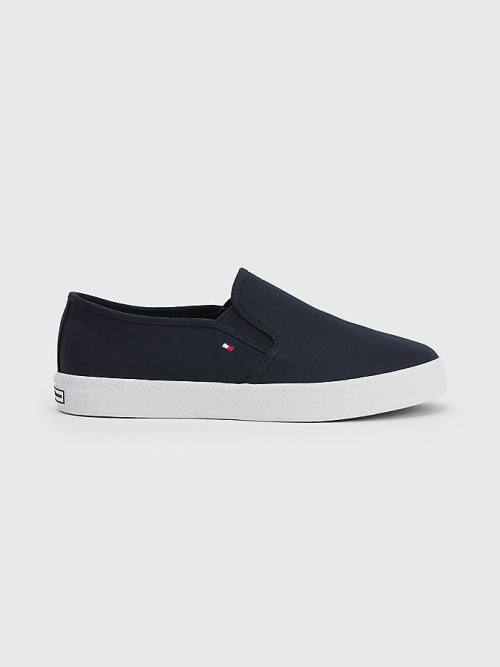 Tommy Hilfiger Essential Nautical Slip-On Sneakers Dames Blauw | TH042QHL