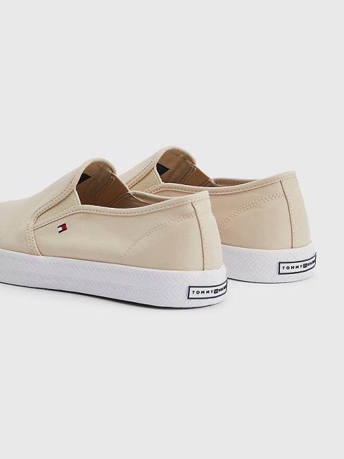 Tommy Hilfiger Essential Nautical Slip-On Sneakers Dames Beige | TH281ZXN