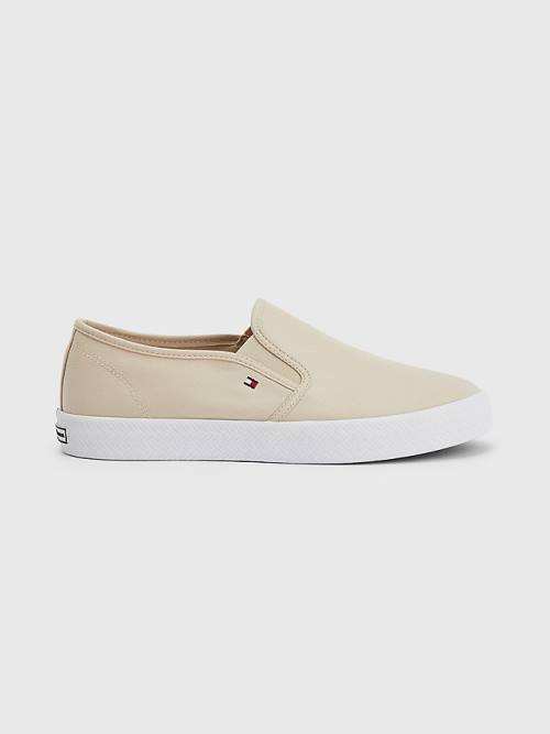 Tommy Hilfiger Essential Nautical Slip-On Sneakers Dames Beige | TH281ZXN