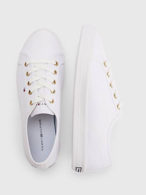 Tommy Hilfiger Essential Nautical Sneakers Dames Wit | TH352RLB