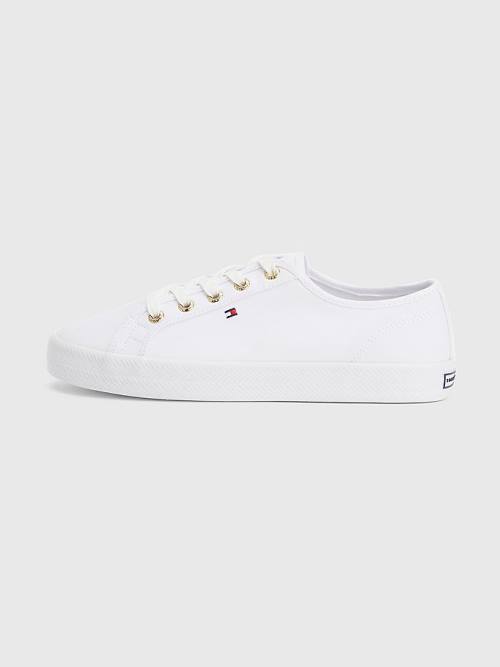 Tommy Hilfiger Essential Nautical Sneakers Dames Wit | TH352RLB