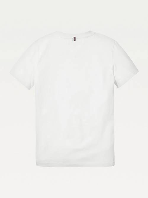 Tommy Hilfiger Essential Organic Katoenen T-shirts Meisjes Wit | TH124YWS