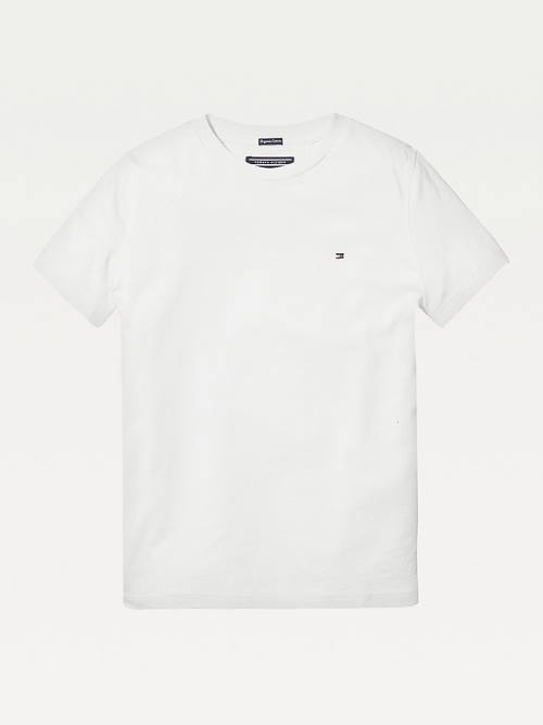 Tommy Hilfiger Essential Organic Katoenen T-shirts Meisjes Wit | TH124YWS