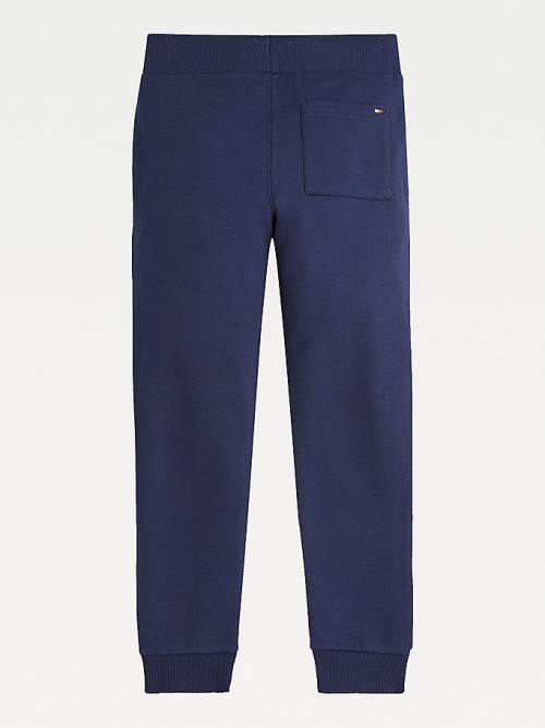 Tommy Hilfiger Essential Organic Katoenen Logo Joggers Broek Meisjes Blauw | TH143QFZ