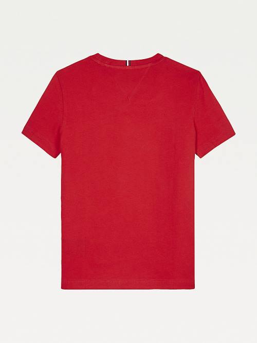 Tommy Hilfiger Essential Organic Katoenen Logo T-shirts Jongens Rood | TH317HJG