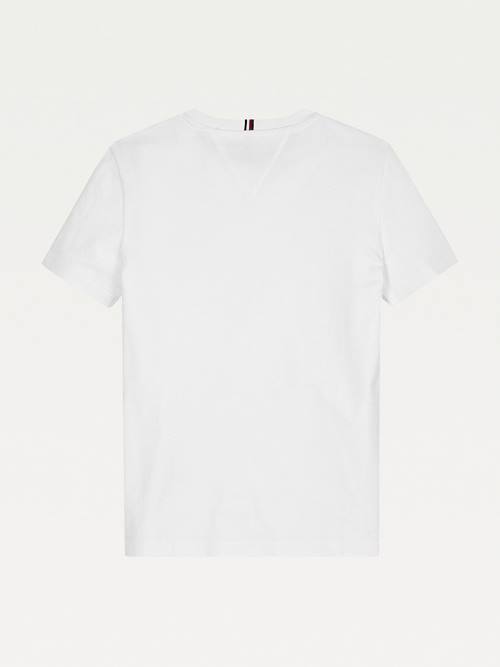 Tommy Hilfiger Essential Organic Katoenen Logo T-shirts Jongens Wit | TH465PMS