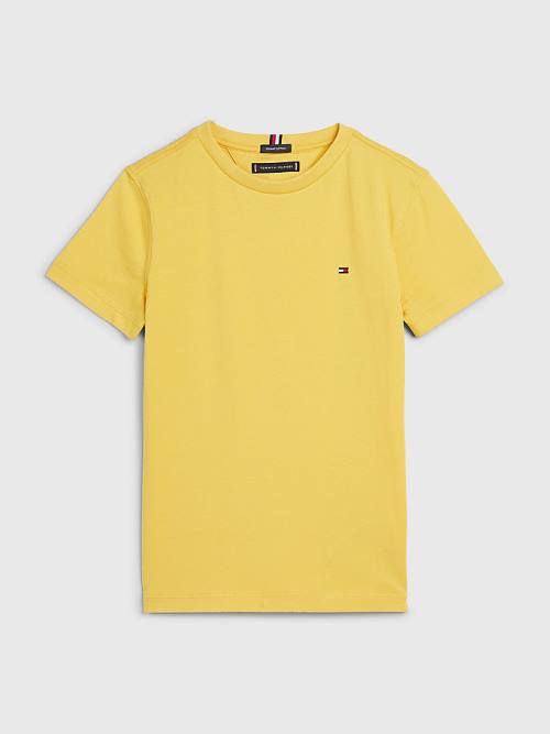 Tommy Hilfiger Essential Organic Katoenen T-shirts Jongens Geel | TH482TEB