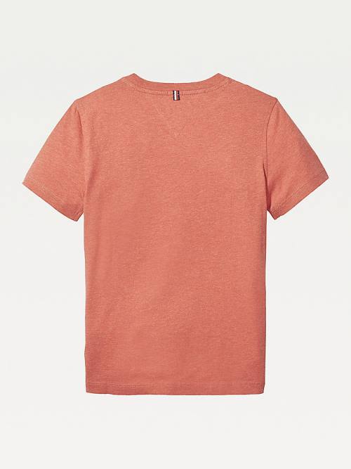 Tommy Hilfiger Essential Organic Katoenen T-shirts Meisjes Rood | TH493XTB