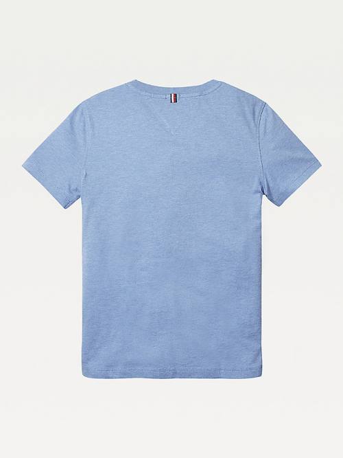 Tommy Hilfiger Essential Organic Katoenen T-shirts Meisjes Blauw | TH520GPS