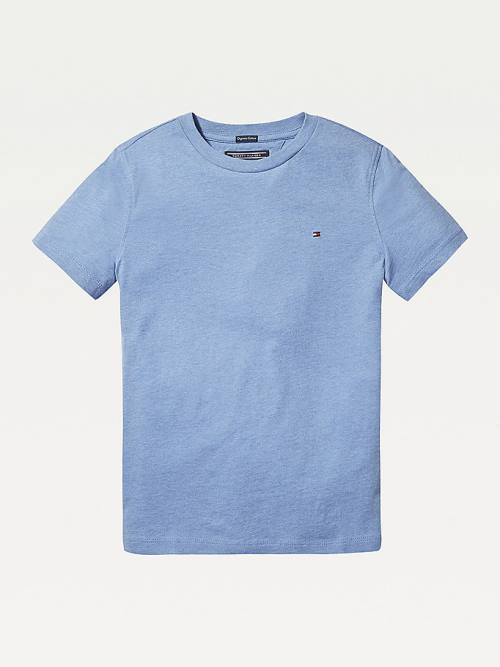 Tommy Hilfiger Essential Organic Katoenen T-shirts Meisjes Blauw | TH520GPS