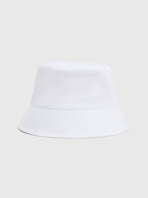 Tommy Hilfiger Essential Organic Katoenen Bucket Hoeden Dames Wit | TH714FGY