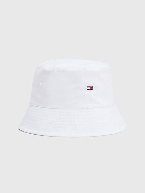 Tommy Hilfiger Essential Organic Katoenen Bucket Hoeden Dames Wit | TH714FGY