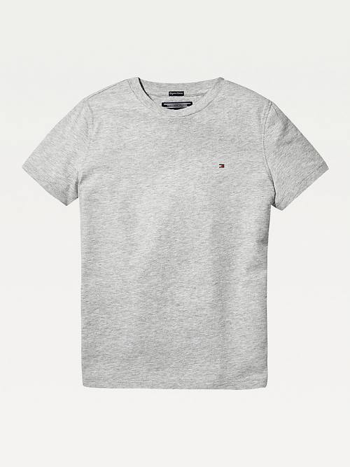 Tommy Hilfiger Essential Organic Katoenen T-shirts Jongens Grijs | TH783JEX