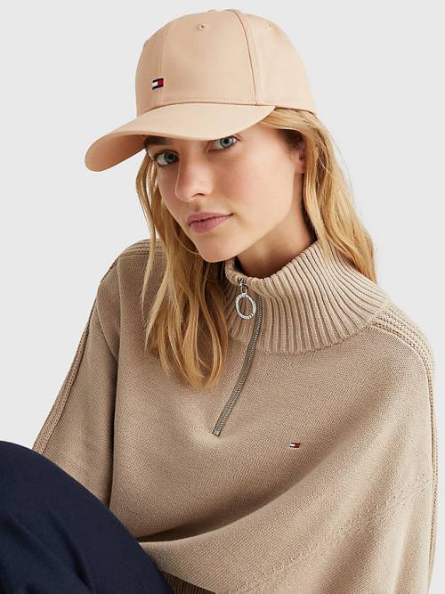 Tommy Hilfiger Essential Organic Katoenen Flag Cap Hoeden Dames Beige | TH985PCO