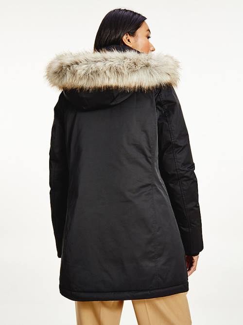 Tommy Hilfiger Essential Padded Parka Jassen Dames Zwart | TH287KTI