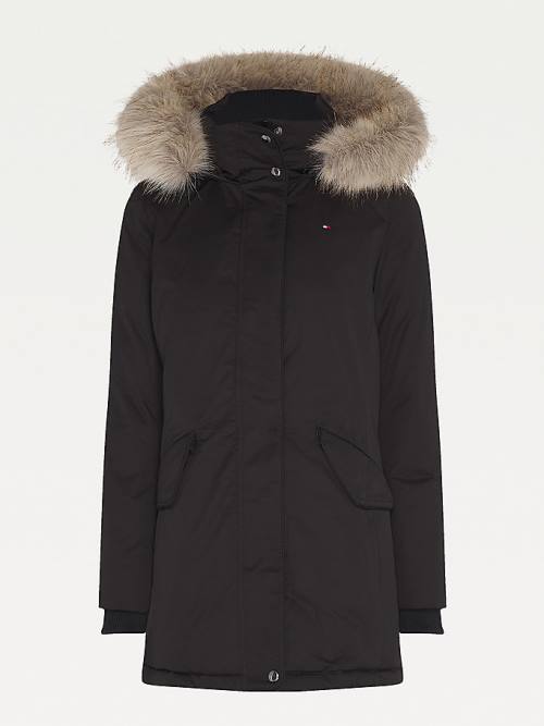 Tommy Hilfiger Essential Padded Parka Jassen Dames Zwart | TH287KTI