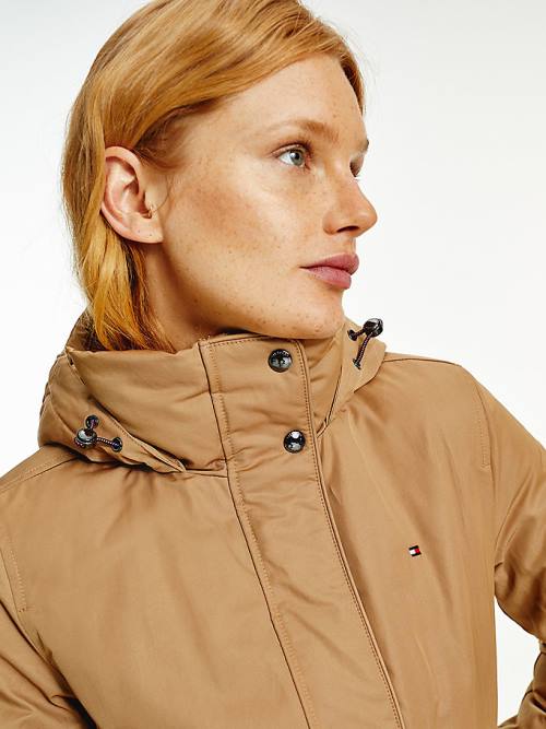 Tommy Hilfiger Essential Padded Parka Jassen Dames Bruin | TH476HCA