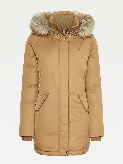 Tommy Hilfiger Essential Padded Parka Jassen Dames Bruin | TH476HCA