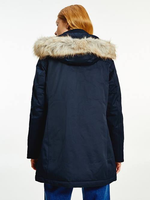 Tommy Hilfiger Essential Padded Parka Jassen Dames Blauw | TH608STC