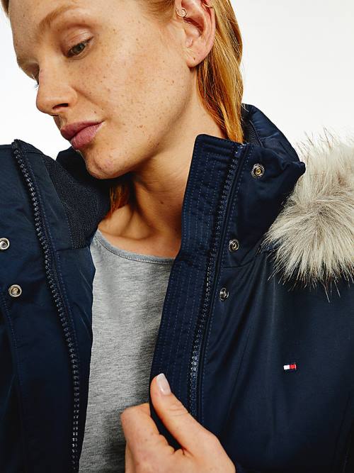 Tommy Hilfiger Essential Padded Parka Jassen Dames Blauw | TH608STC