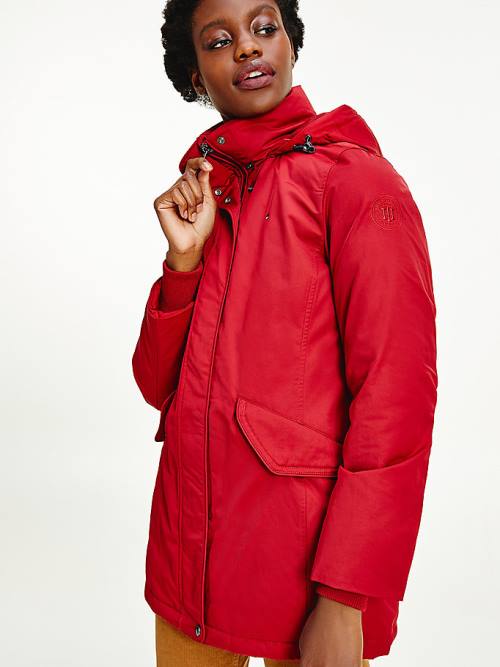 Tommy Hilfiger Essential Padded Parka Jassen Dames Rood | TH639TZF